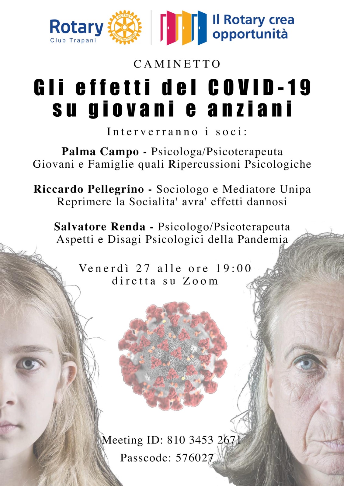 Caminetto – “Gli effetti del COVID-19 su giovani e anziani”