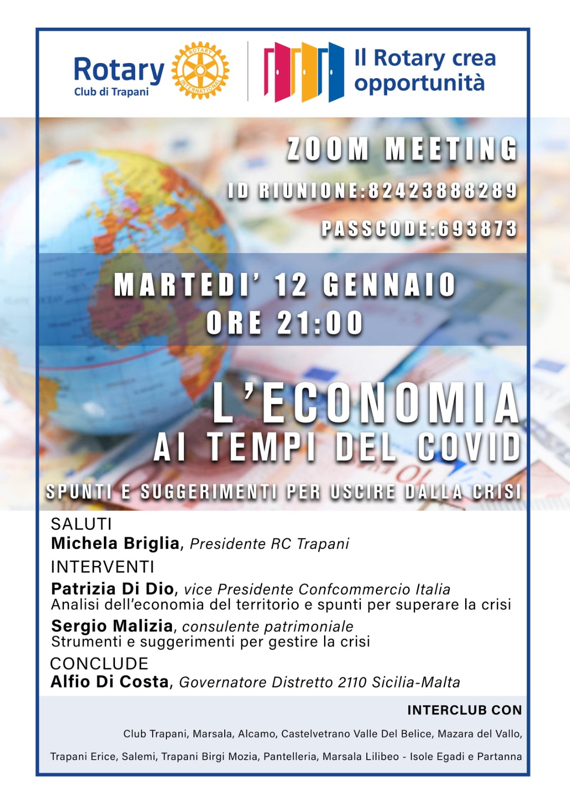 Zoom Meeting – “L’economia ai tempi del covid”