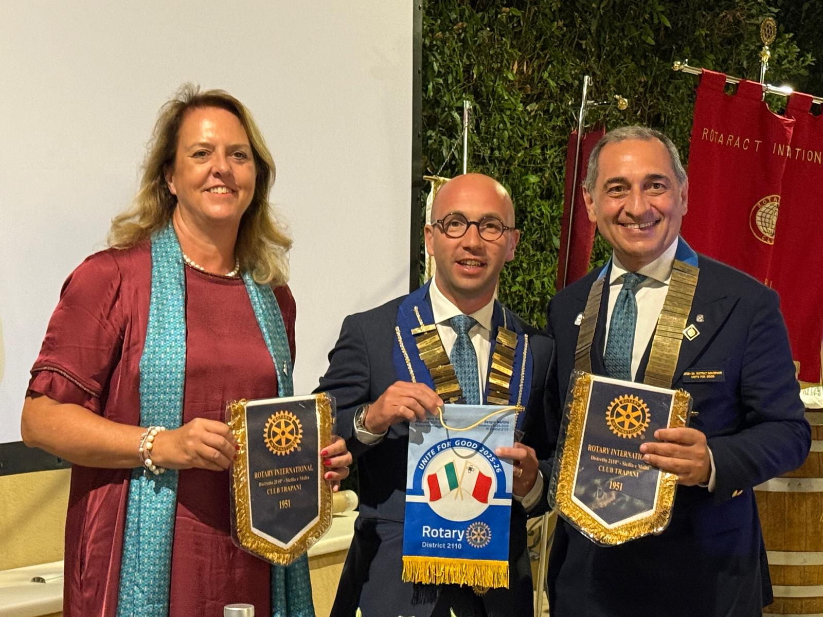 Il Rotary Club Trapani accoglie il Governatore Distrettuale Sergio Malizia: confronto e impegno condiviso